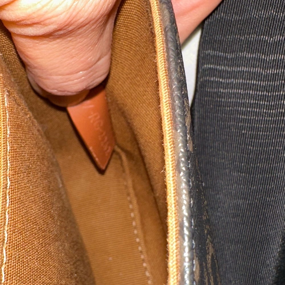 CELINE Mini Besace Crossbody in Triomphe Canvas & Calfskin Tan - Picture 8 of 9